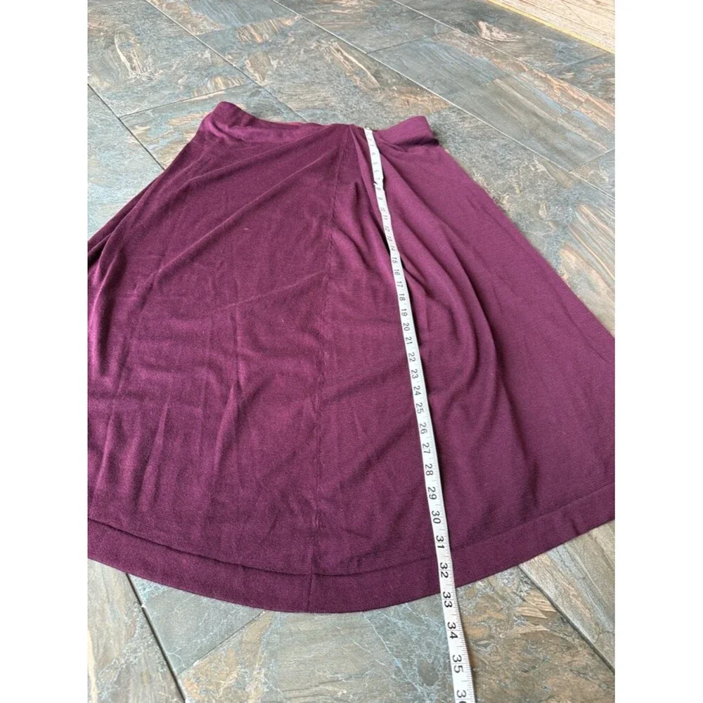 LAFAYETTE 148 NEW YORK Cotton-Silk Knit Asymmetrical Draped A-Line Midi Skirt